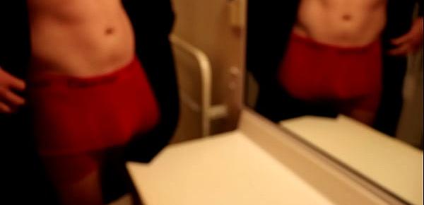 CUTE GUY JERKS OFF AND SHOOTS THICK LOAD OF HOT CUM OVER BATHROOM SINK! HD SOLO MALE ORGASM